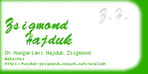 zsigmond hajduk business card